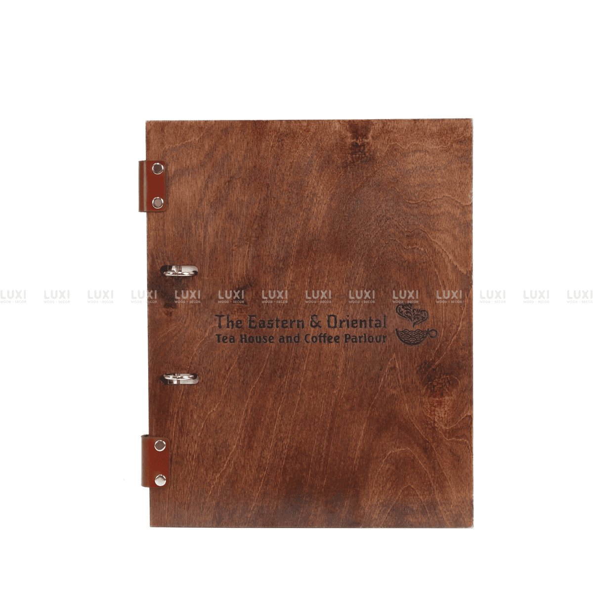 MENU GỖ SIZE A4 CÓ CÒNG KIM LOẠI - LUXI DECOR