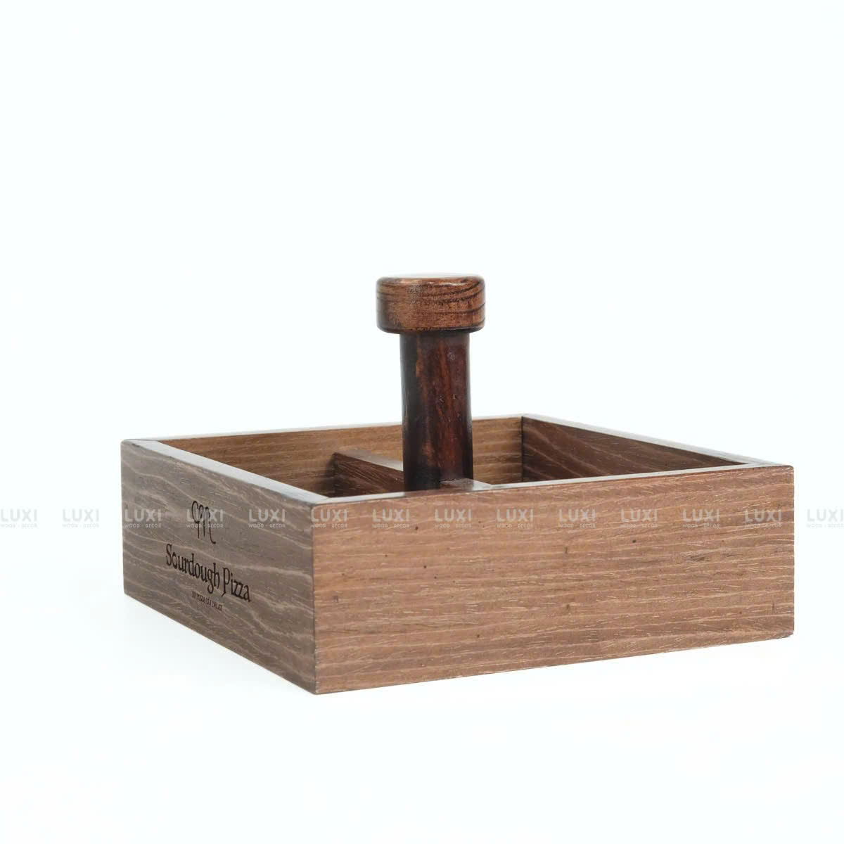 [ NEW ] Khay Gỗ 2 Ngăn - Đựng Gia Vị - Luxi Decor