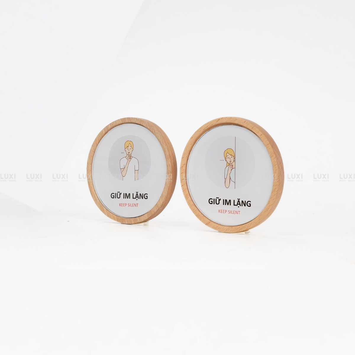 BẢNG GỖ ''GIỮ IM LẶNG" - LUXI DECOR