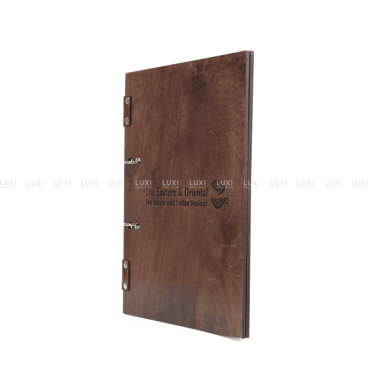 MENU GỖ SIZE A4 CÓ CÒNG KIM LOẠI - LUXI DECOR