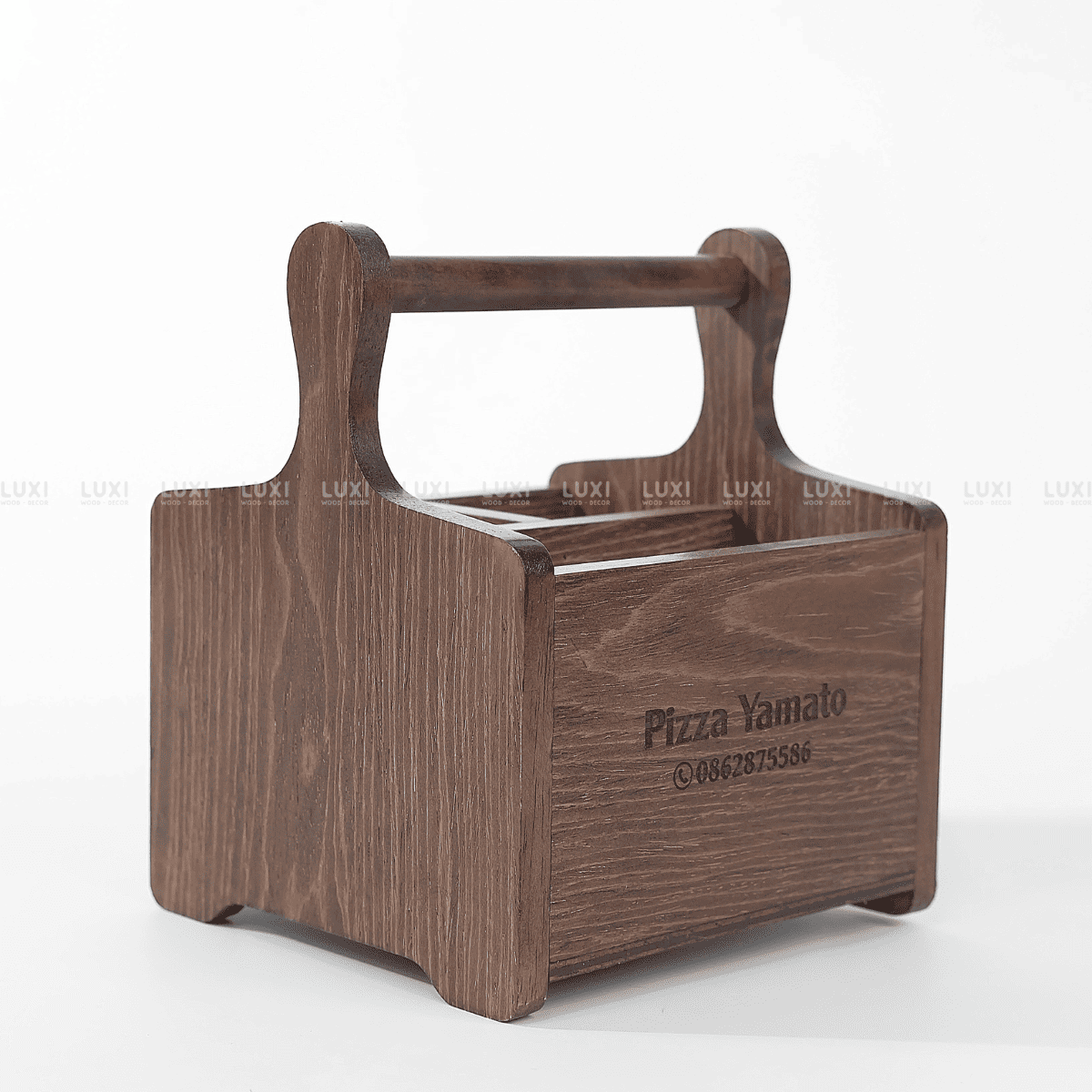 KHAY GỖ ĐỰNG GIA VỊ [FREE KHẮC LOGO] - LUXI DECOR