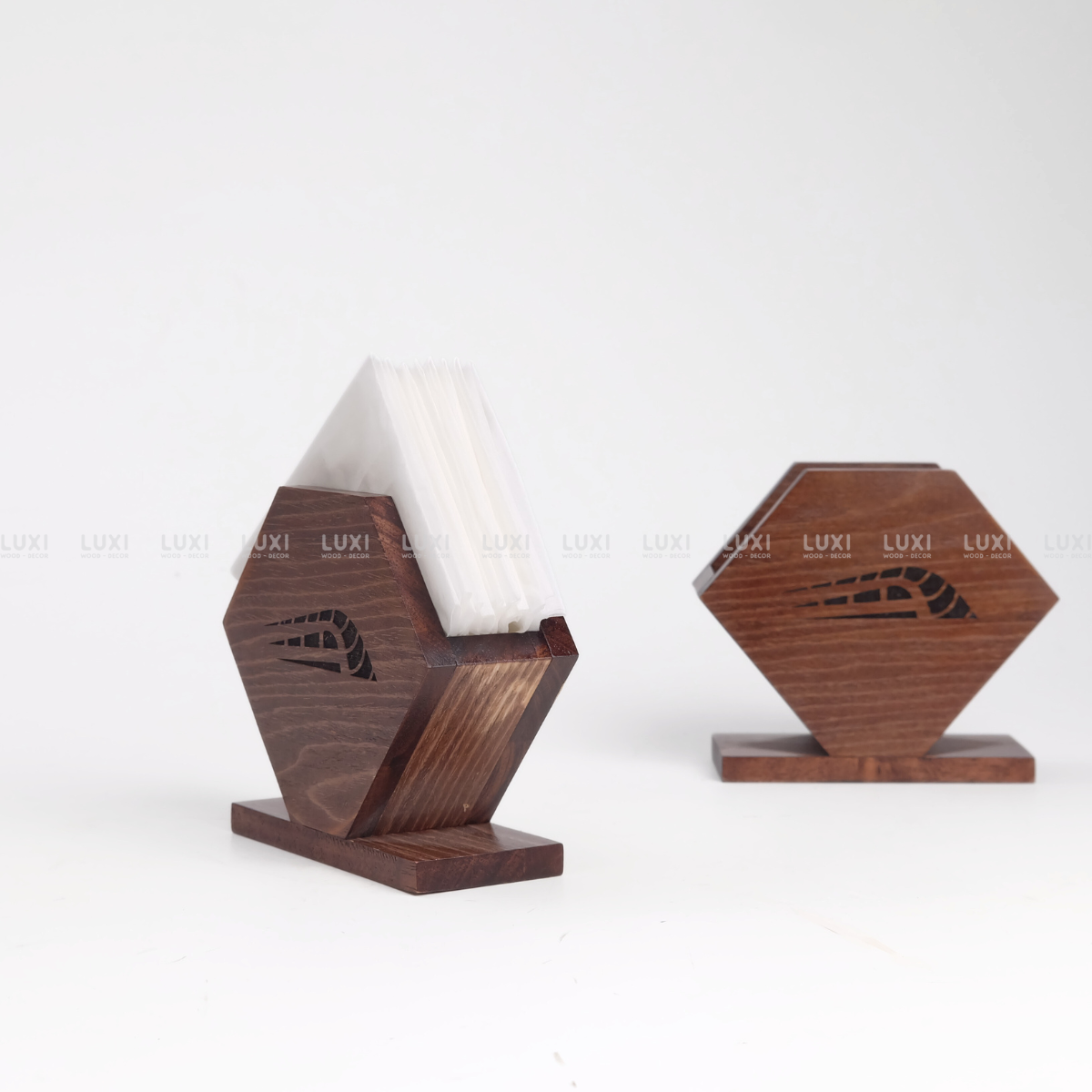 HỘP GỖ ĐỰNG GIẤY ĂN - LUXI DECOR