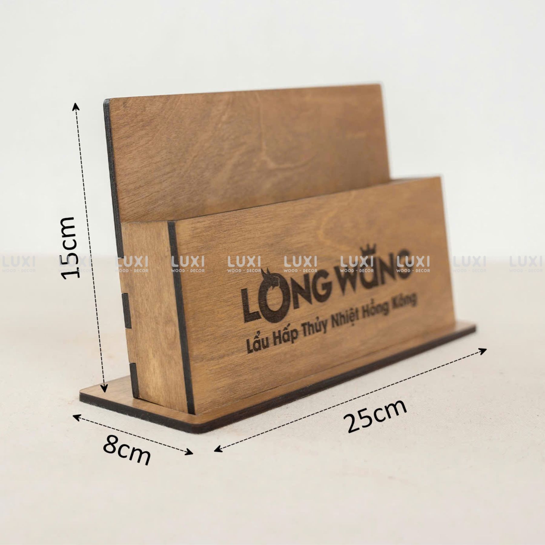 KỆ ĐỰNG GIẤY ĐỂ BÀN - KHẮC LOGO THEO YÊU CẦU - LUXI DECOR