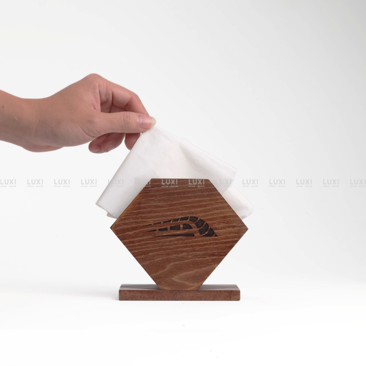 HỘP GỖ ĐỰNG GIẤY ĂN - LUXI DECOR