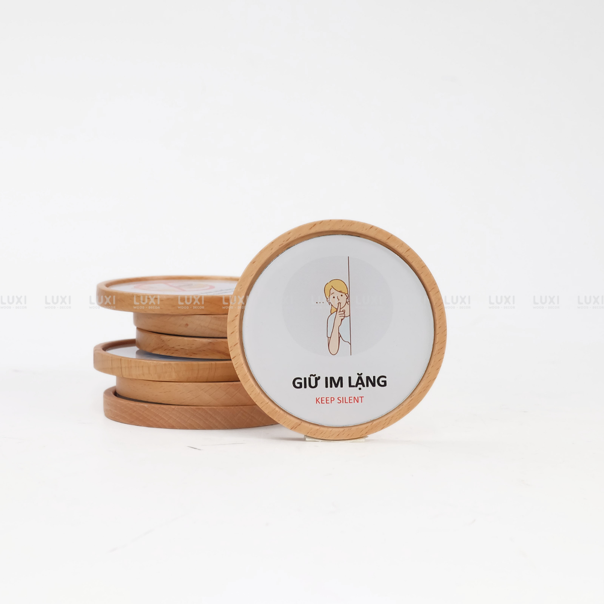 BẢNG GỖ ''GIỮ IM LẶNG" - LUXI DECOR