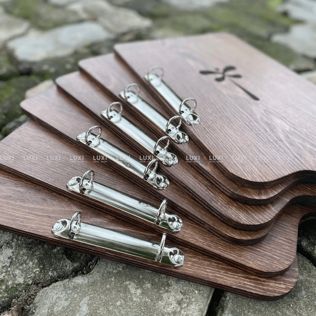 MENU CÒNG SẮT NẪU HÌNH DÁNG THỚT SIZE A4 - LUXI DECOR