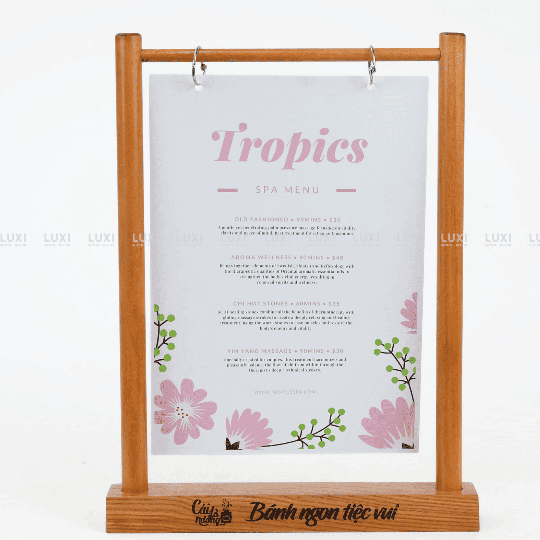 GIÁ TREO MENU KÍCH THƯỚC A4 - LUXI DECOR