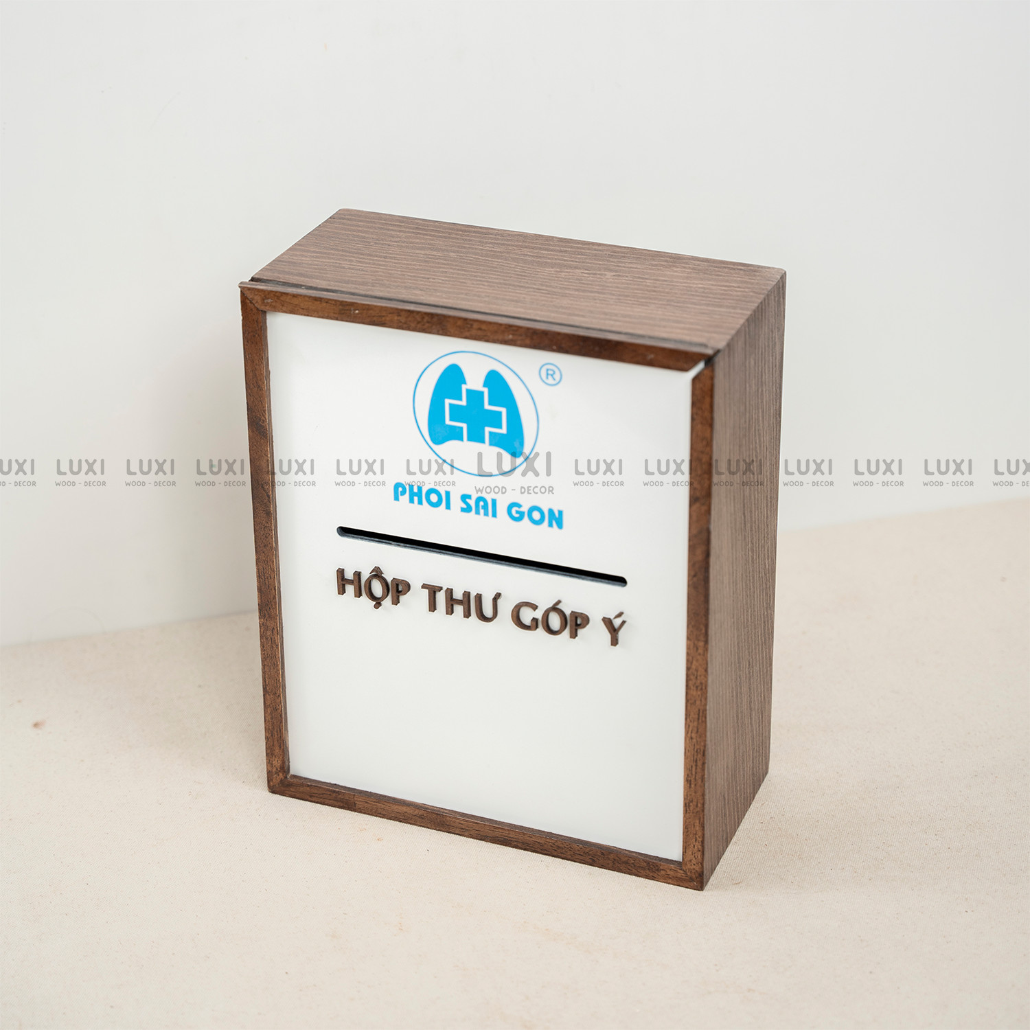 Hộp Thư Góp Ý Nắp Trượt - In Logo Theo Yêu Cầu - Luxi Decor