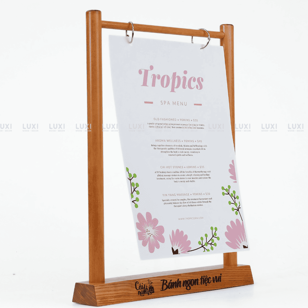 GIÁ TREO MENU KÍCH THƯỚC A4 - LUXI DECOR