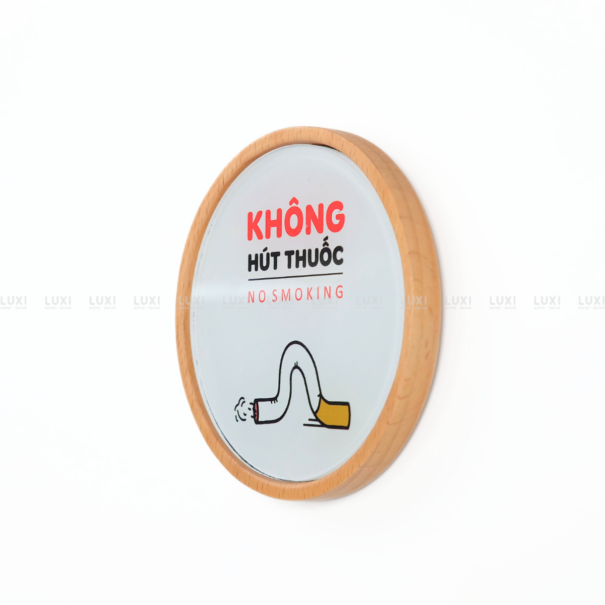 BẢNG GỖ " CẤM HÚT THUỐC" - LUXI DECOR