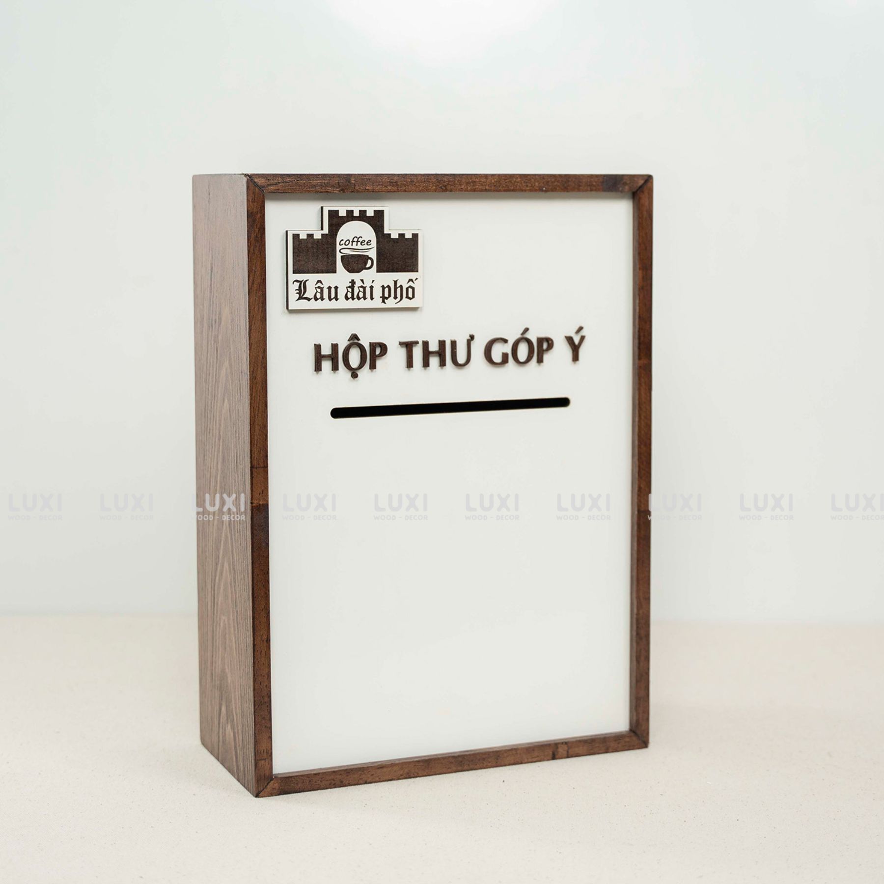 Hộp Thư Góp Ý Nắp Trượt - In Logo Theo Yêu Cầu - Luxi Decor