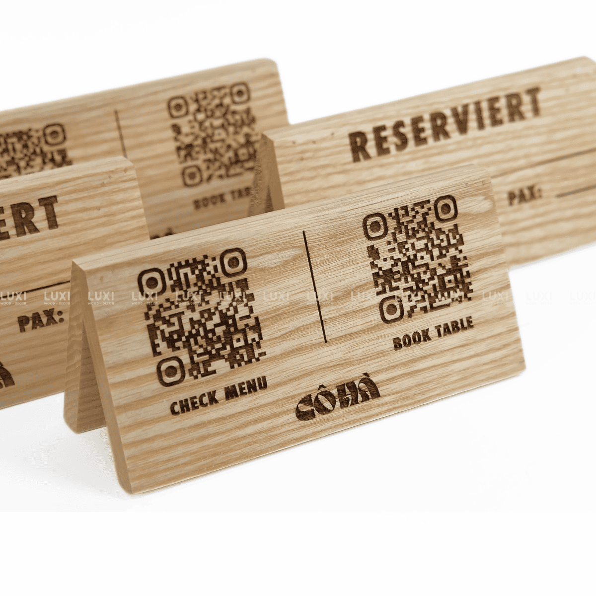 BẢNG GỖ THÔNG BÁO RESERVED - LUXI DECOR