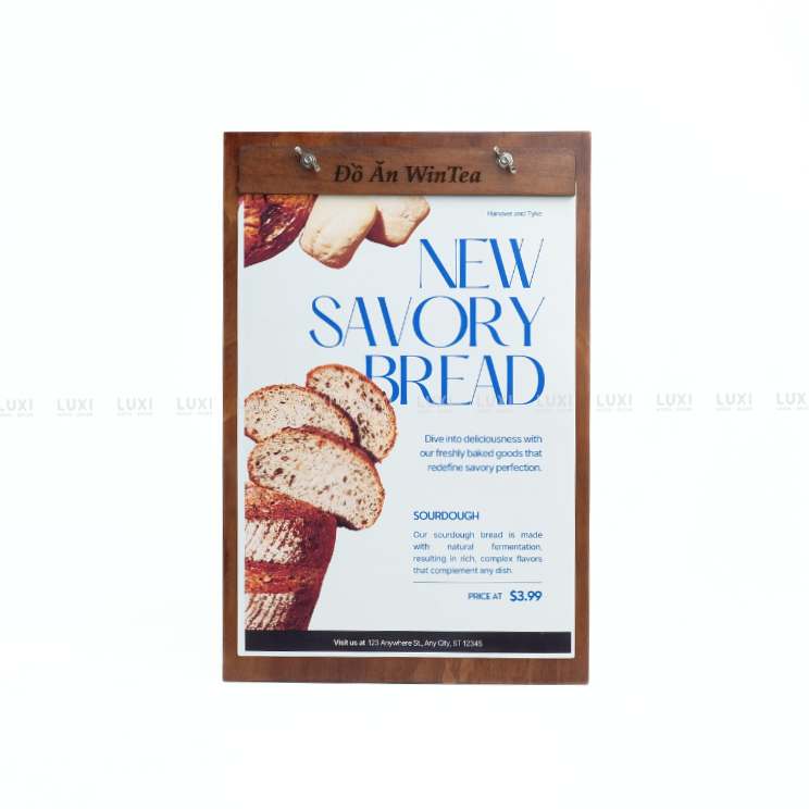 MENU GỖ VÍT ĐỒNG A4, A5 FREE KHẮC LOGO