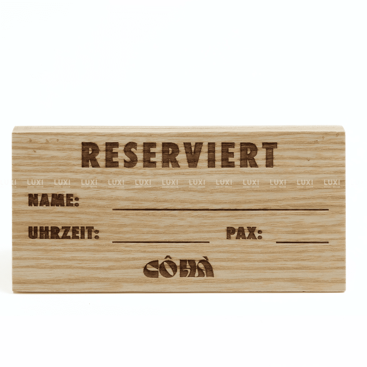 BẢNG GỖ THÔNG BÁO RESERVED - LUXI DECOR