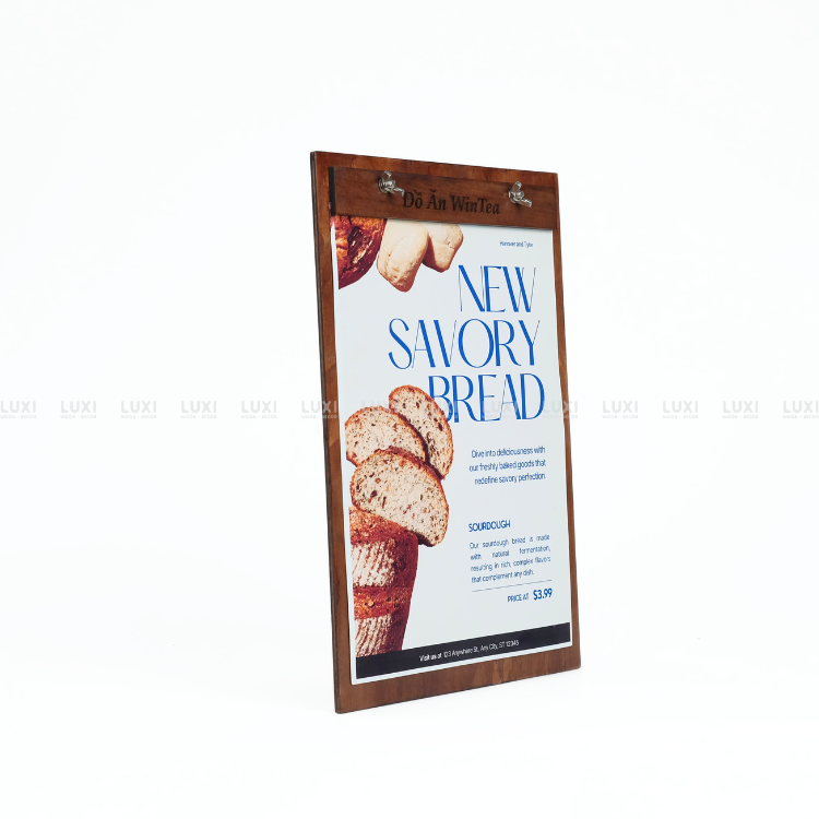 MENU GỖ VÍT ĐỒNG A4, A5 FREE KHẮC LOGO