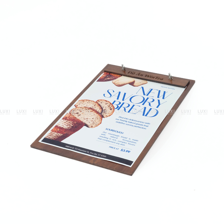 MENU GỖ VÍT ĐỒNG A4, A5 FREE KHẮC LOGO