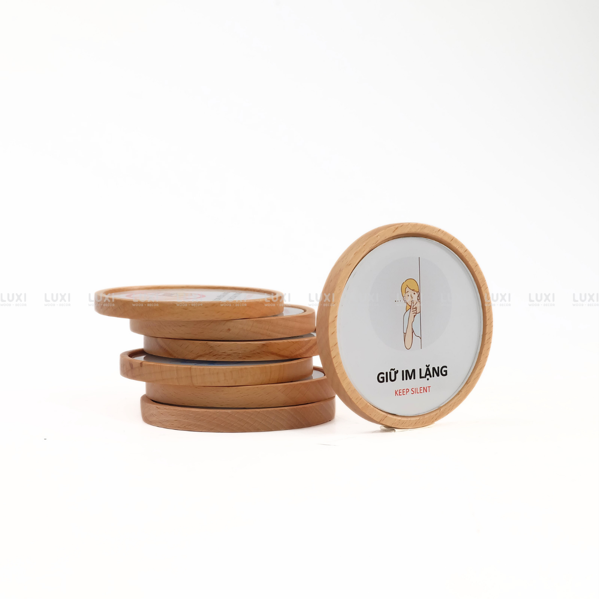 BẢNG GỖ ''GIỮ IM LẶNG" - LUXI DECOR
