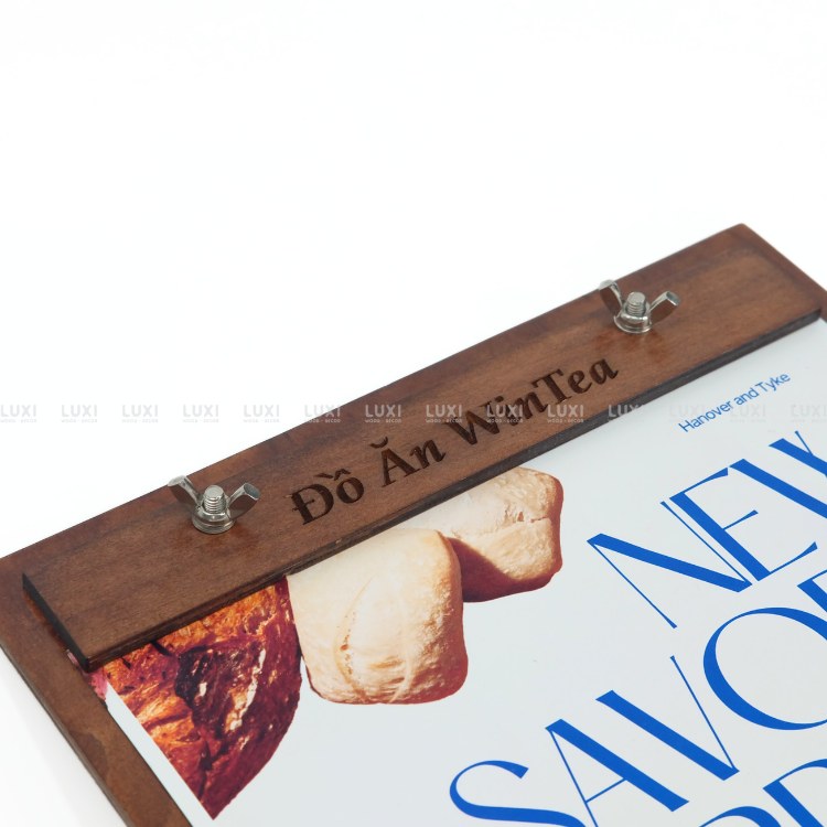 MENU GỖ VÍT ĐỒNG A4, A5 FREE KHẮC LOGO