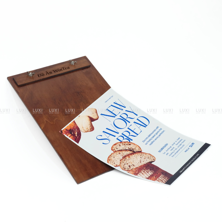 MENU GỖ VÍT ĐỒNG A4, A5 FREE KHẮC LOGO