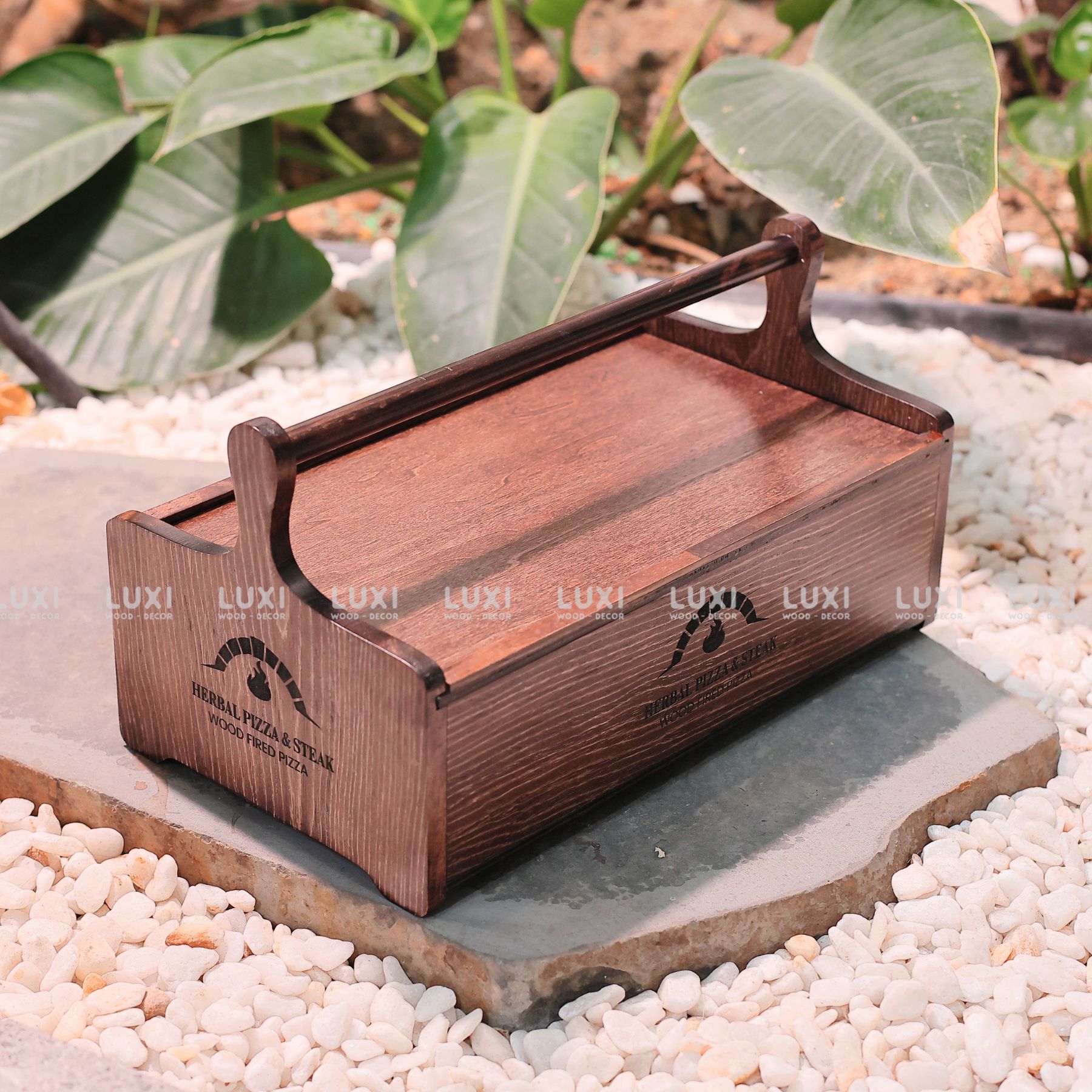 Khay Gỗ Đa Năng Nắp Trượt - Luxi Decor