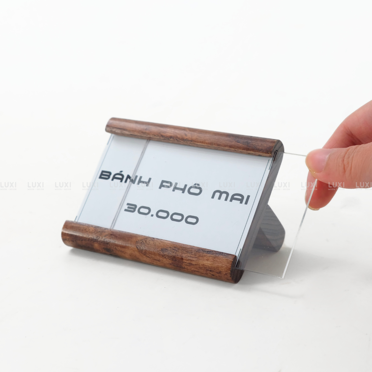 ĐẾ GỖ GẮN TÊN MÓN ĂN - LUXI DECOR