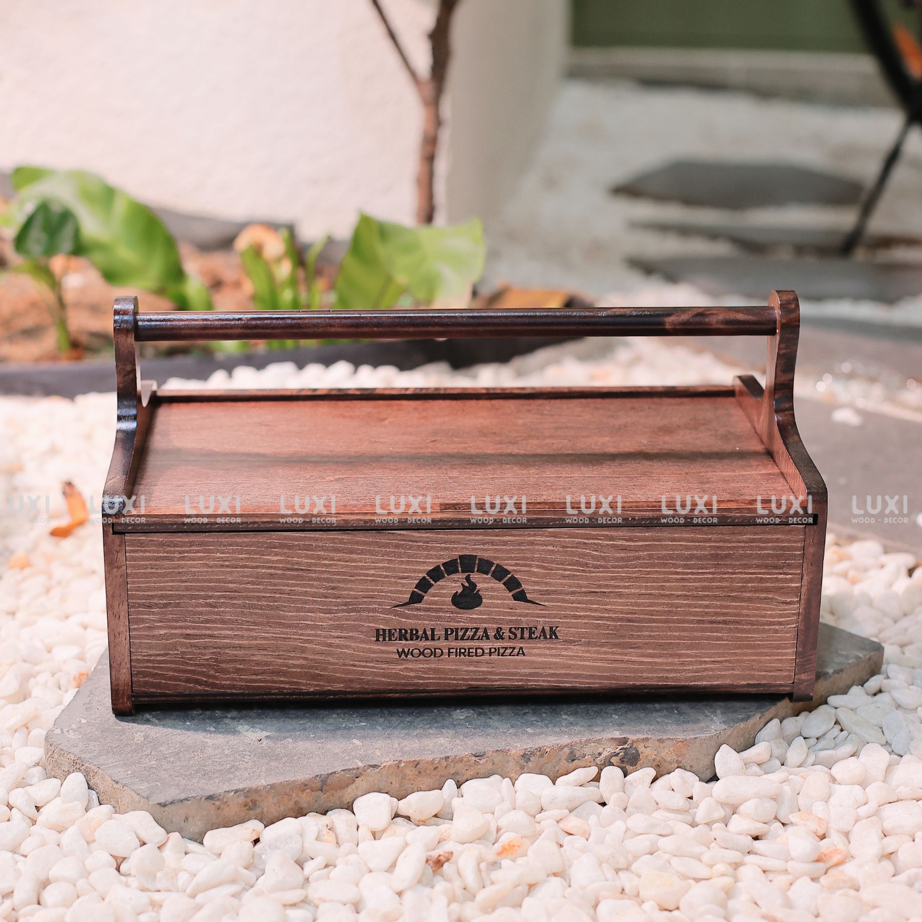 Khay Gỗ Đa Năng Nắp Trượt - Luxi Decor