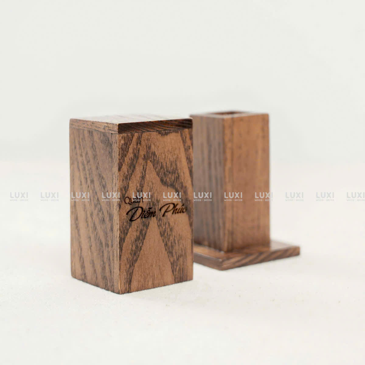 HỘP TĂM CÓ NẮP KHẮC LOGO THEO YÊU CẦU - LUXI DECOR