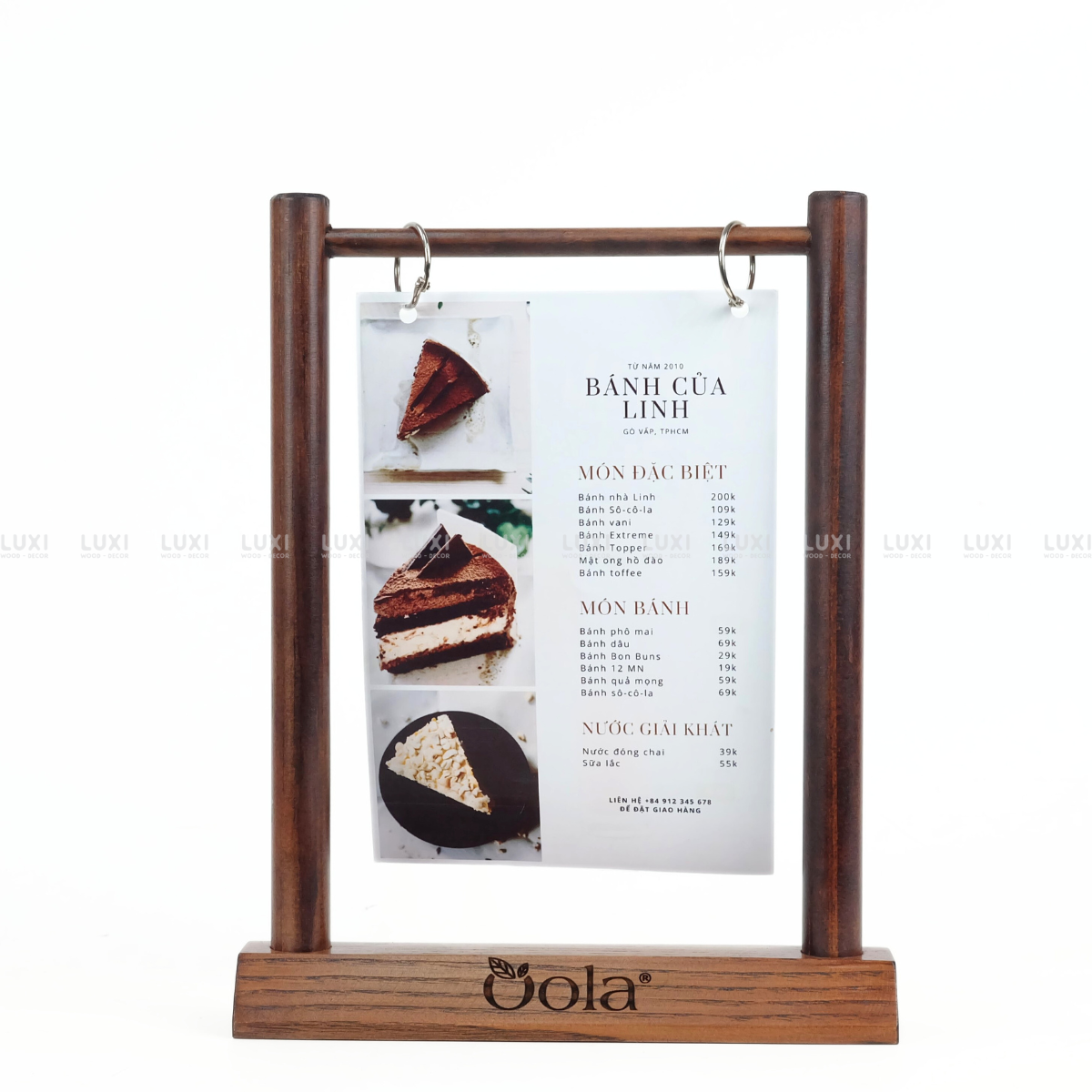 GIÁ TREO MENU A4, MẪU SANG TRỌNG, GIÁ ƯU ĐÃI - LUXI DECOR