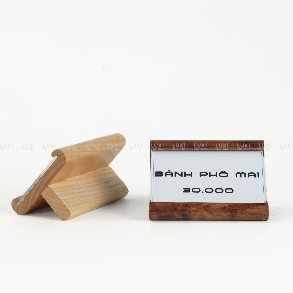 ĐẾ GỖ GẮN TÊN MÓN ĂN - LUXI DECOR