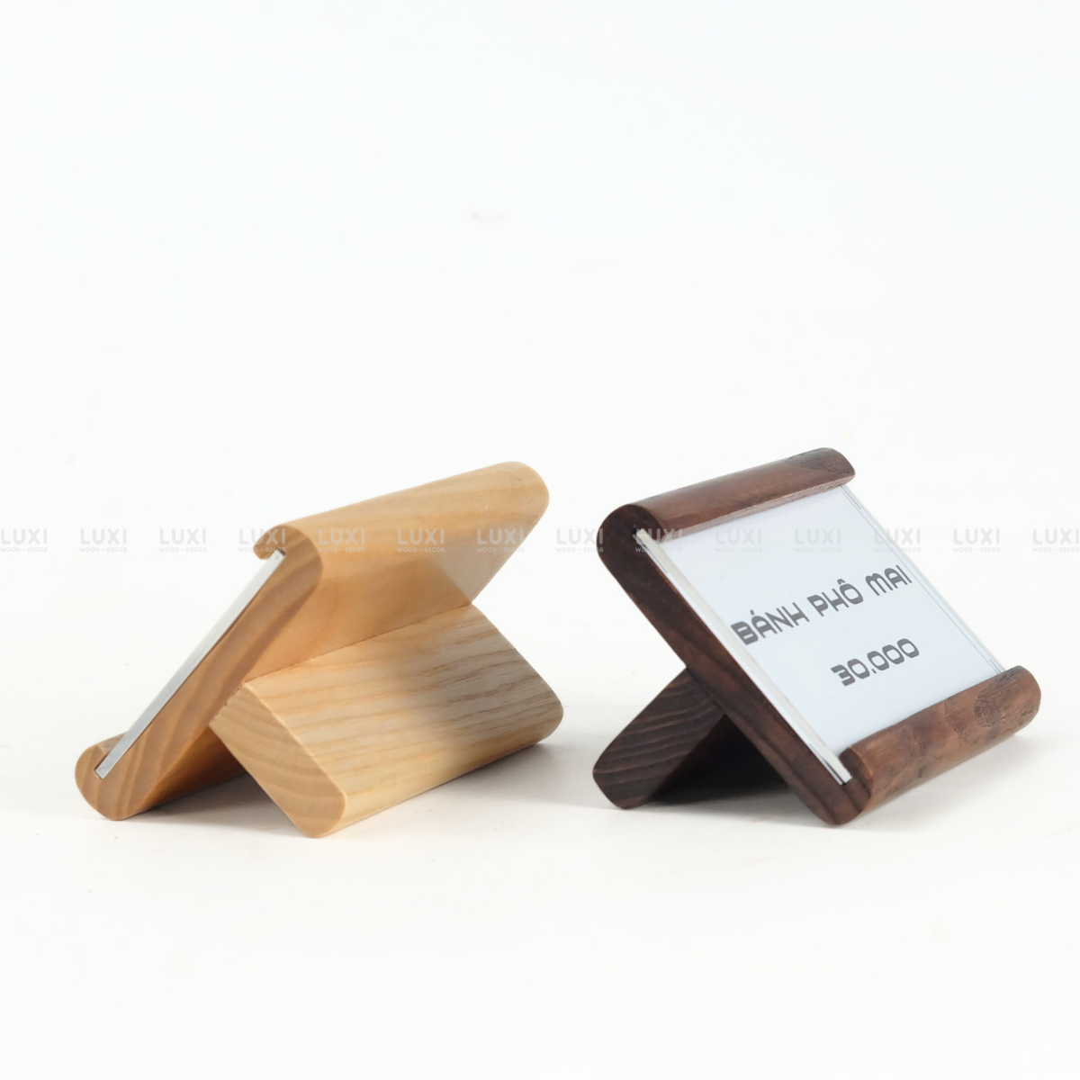 ĐẾ GỖ GẮN TÊN MÓN ĂN - LUXI DECOR