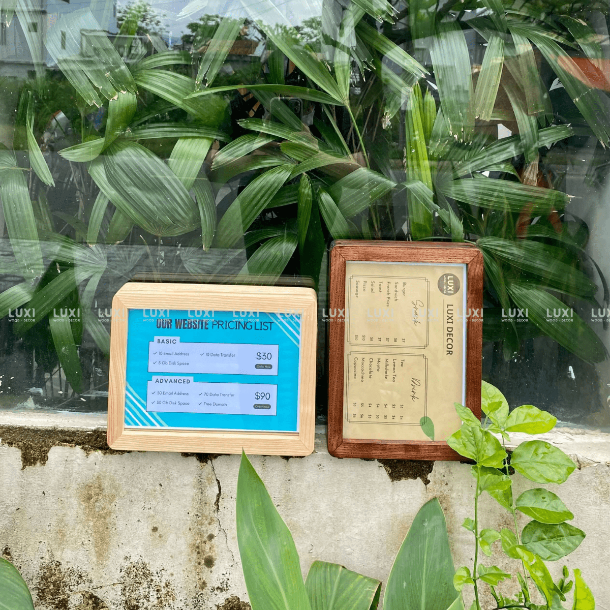 KHỐI MENU MICA 2 MẶT DỰNG NGANG VÀ DỰNG DỌC MẪU MỚI NHẤT THỊ TRƯỜNG - LUXI DECOR