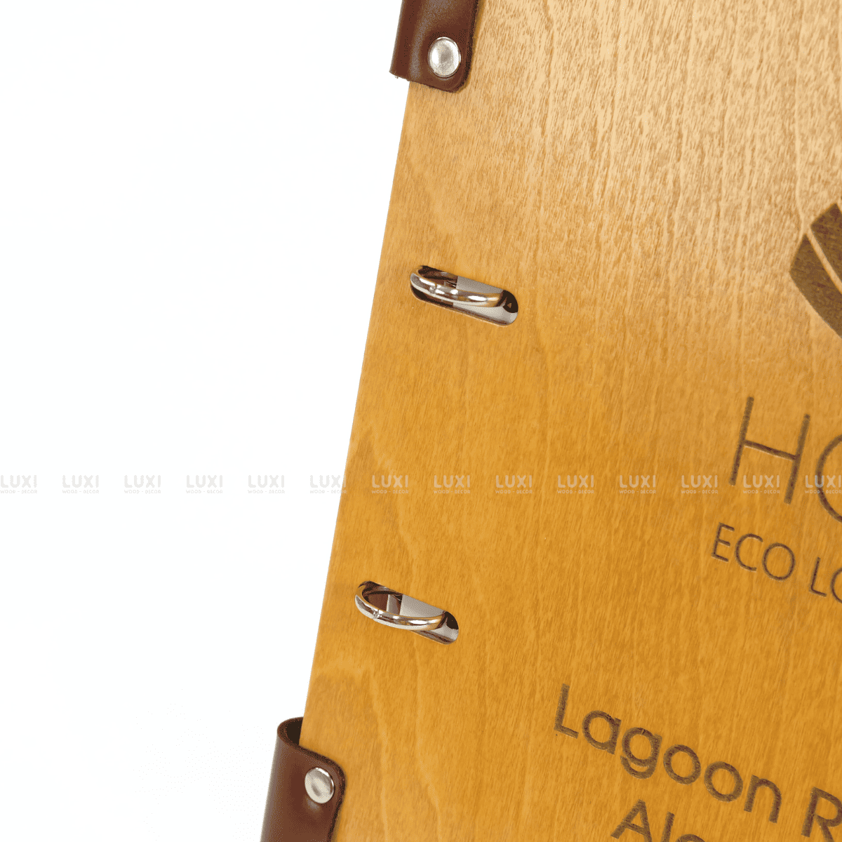 MENU GỖ SIZE A4 CÓ CÒNG KIM LOẠI - LUXI DECOR