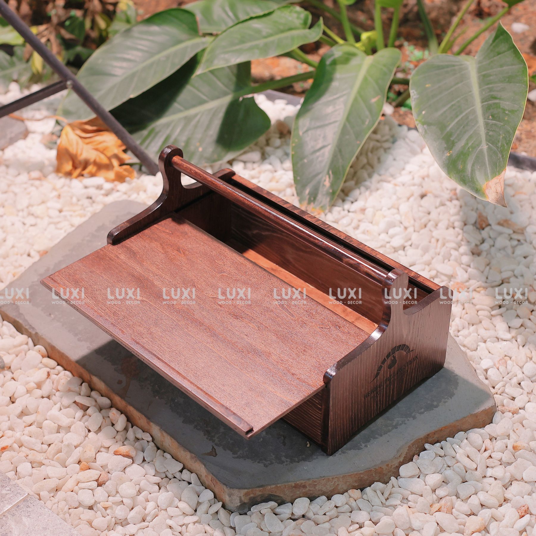 Khay Gỗ Đa Năng Nắp Trượt - Luxi Decor