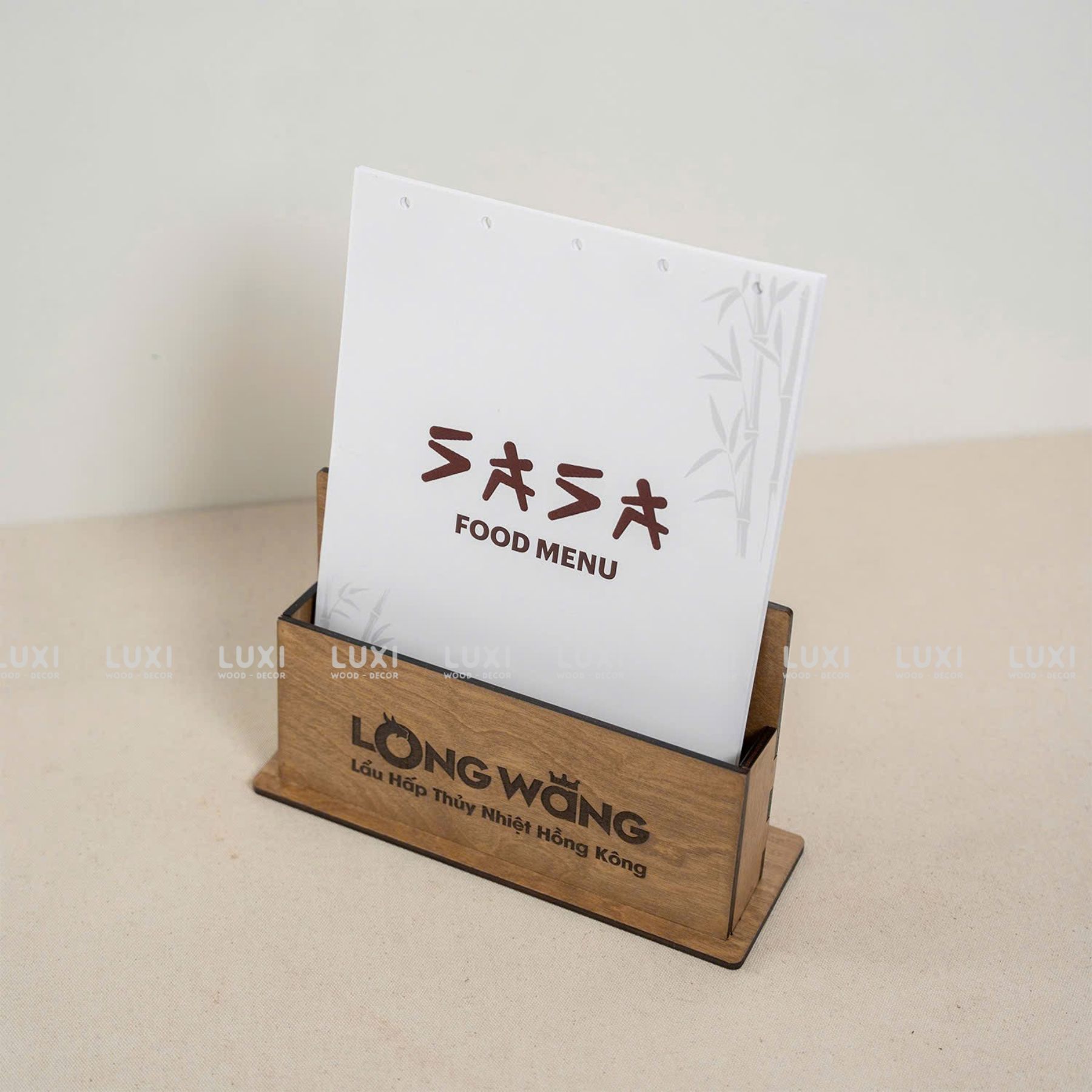 KỆ ĐỰNG GIẤY ĐỂ BÀN - KHẮC LOGO THEO YÊU CẦU - LUXI DECOR