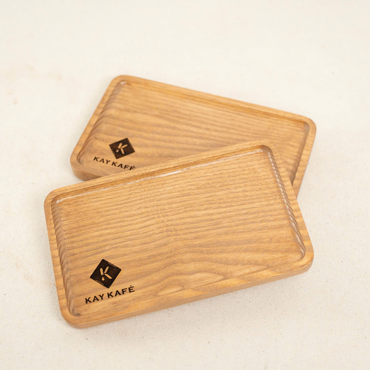 Khay Gỗ Đựng Ly Cà Phê Chữ Nhật Bo Góc Khắc Logo Cho Quán Cafe, Nhà Hàng