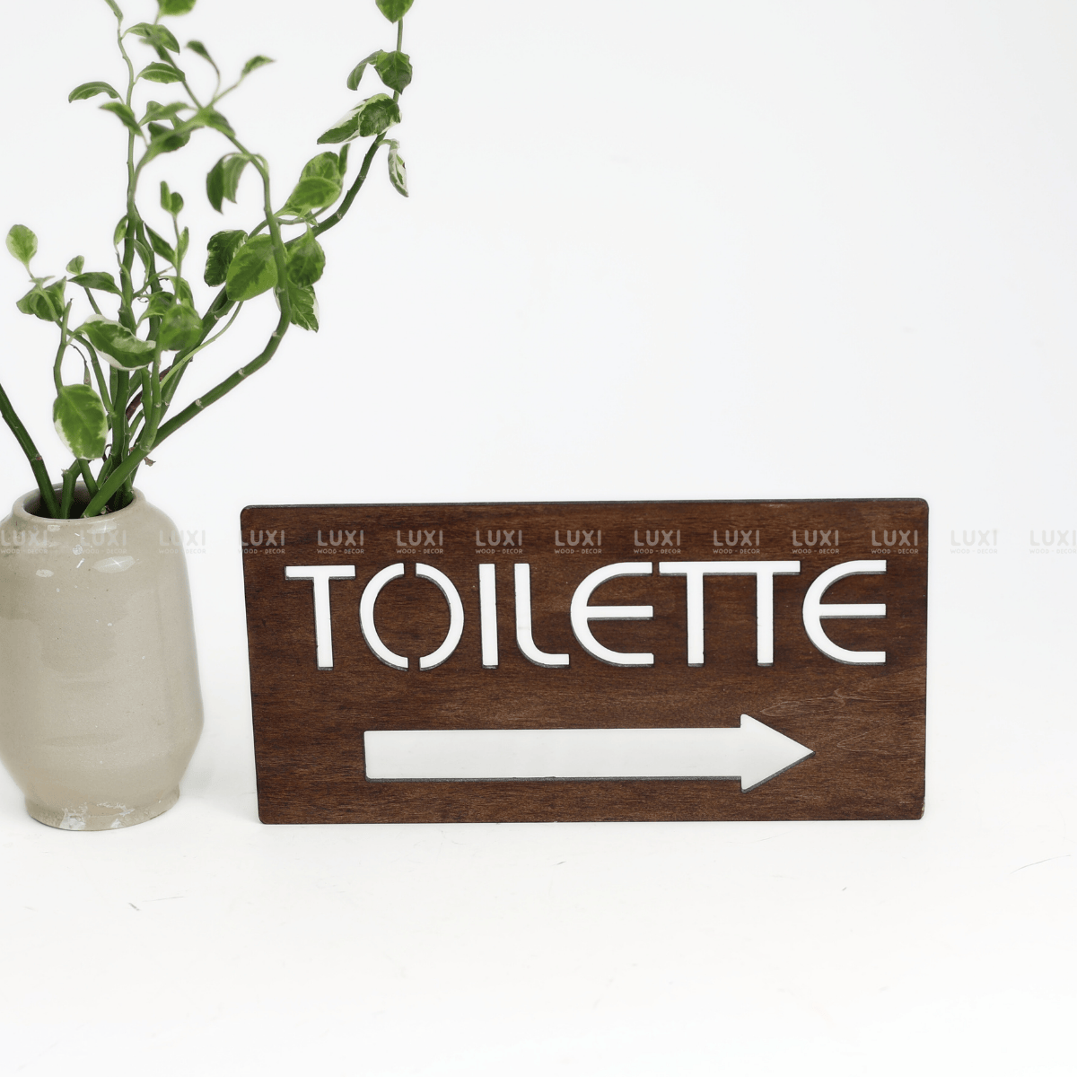 BẢNG GỖ TOILET MẶT 03 HƯỚNG TRÁI MÃ 01 - LUXI DECOR