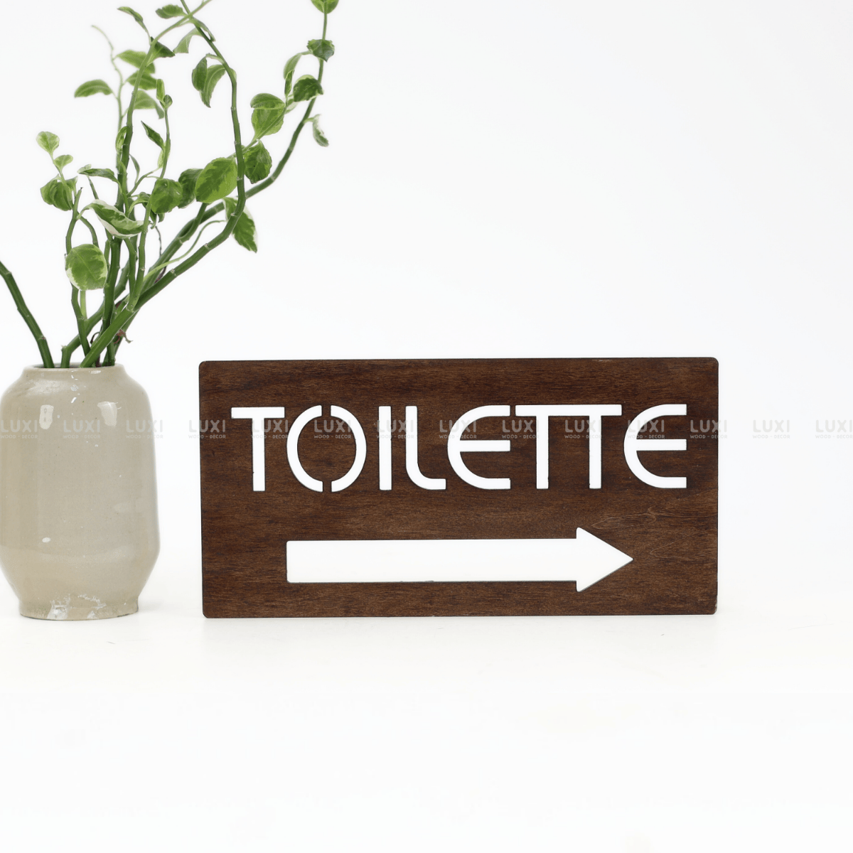 BẢNG GỖ TOILET MẶT 03 HƯỚNG TRÁI MÃ 01 - LUXI DECOR