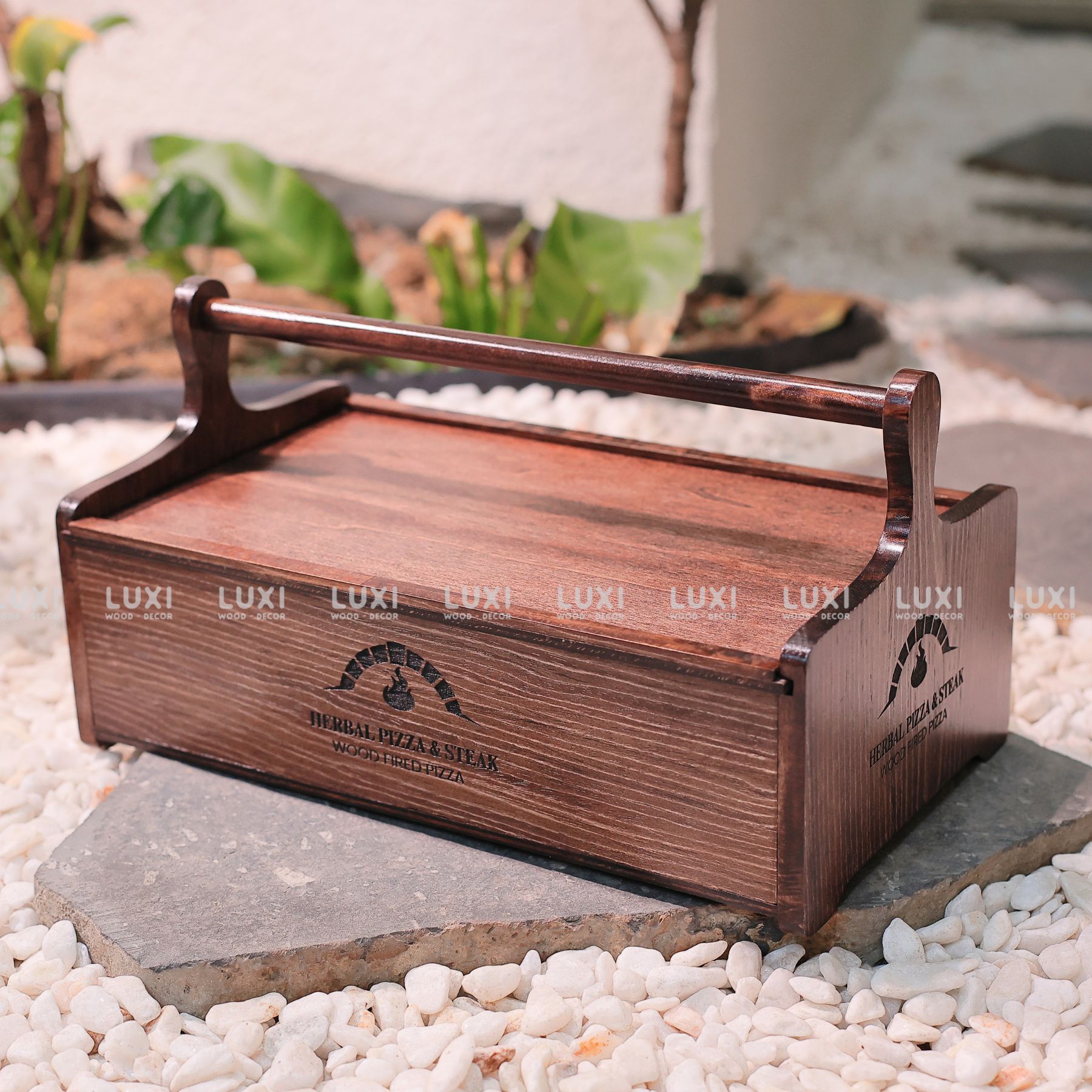 Khay Gỗ Đa Năng Nắp Trượt - Luxi Decor