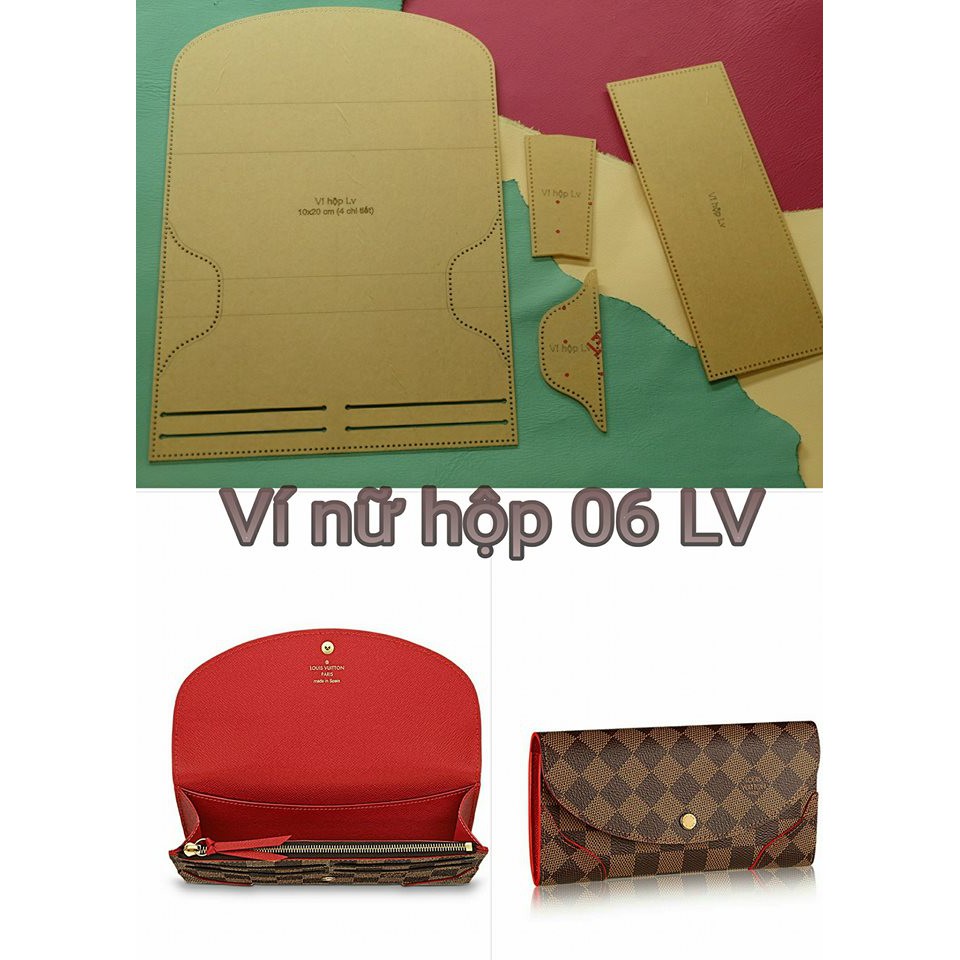 RẬP VÍ NỮ HỘP MÃ 06 LÀM VÍ DA HANDMADE - LUXI DECOR