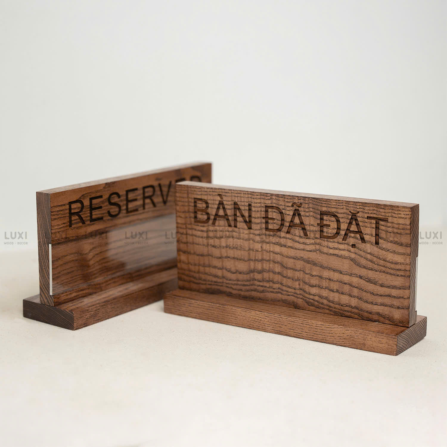 BẢNG RESERVED - BÀN ĐÃ ĐẶT - FREE KHẮC LOGO - LUXI DECOR