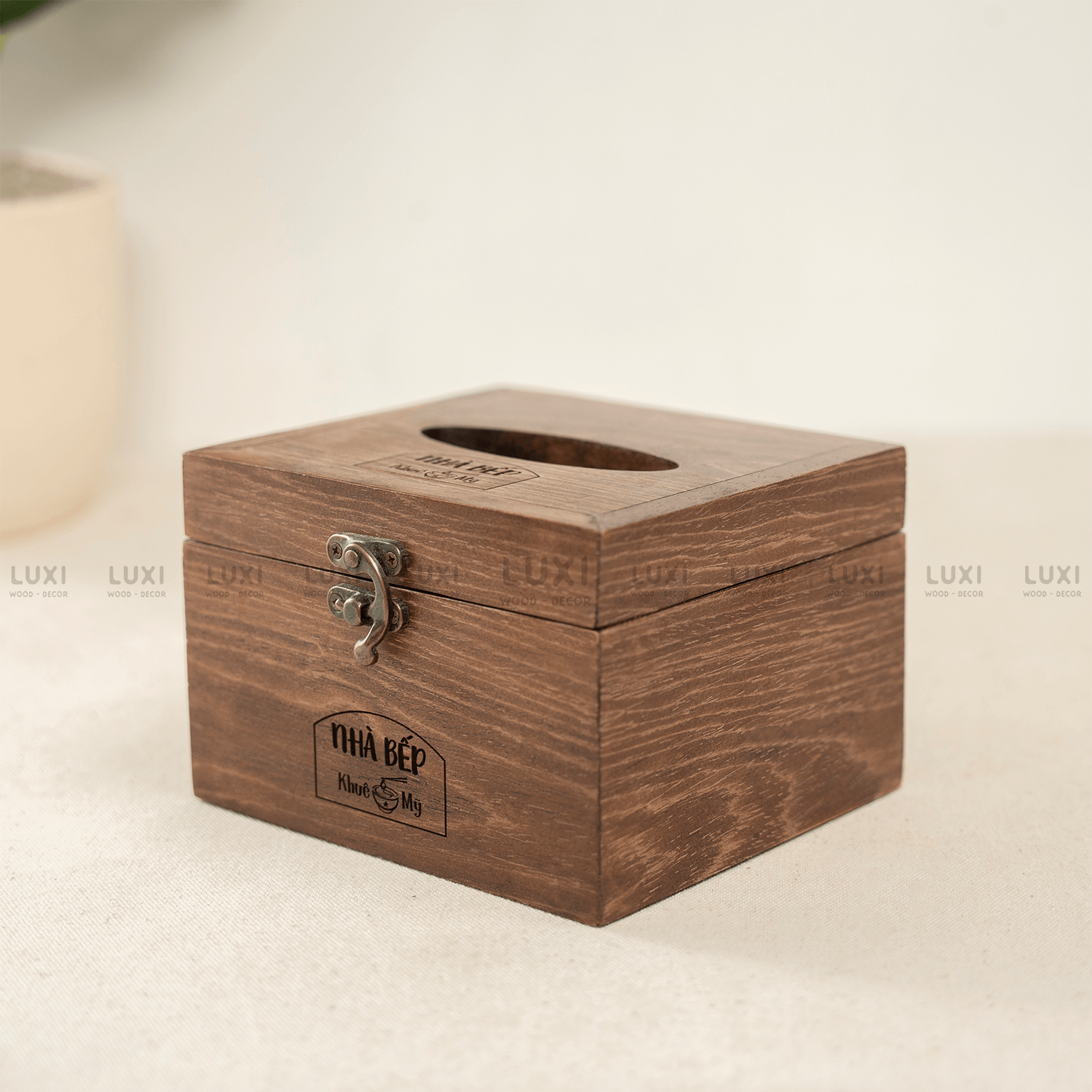 [FREE KHẮC LOGO] HỘP GIẤY NẮP MỞ QUAI KIM LOẠI CAO CẤP, SANG TRỌNG, TINH TẾ - LUXI DECOR