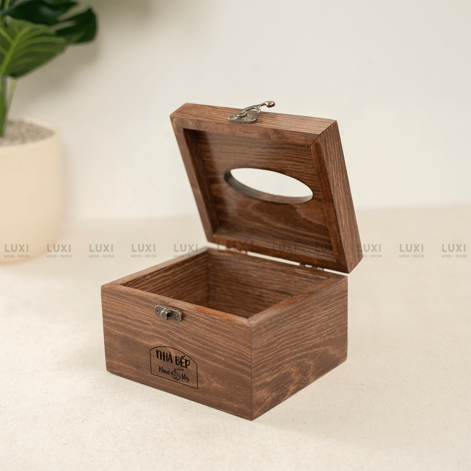 [FREE KHẮC LOGO] HỘP GIẤY NẮP MỞ QUAI KIM LOẠI CAO CẤP, SANG TRỌNG, TINH TẾ - LUXI DECOR