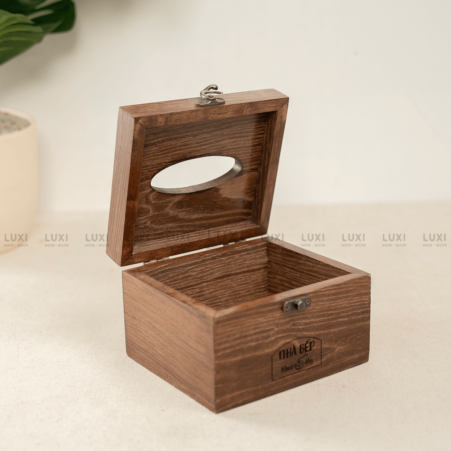 [FREE KHẮC LOGO] HỘP GIẤY NẮP MỞ QUAI KIM LOẠI CAO CẤP, SANG TRỌNG, TINH TẾ - LUXI DECOR