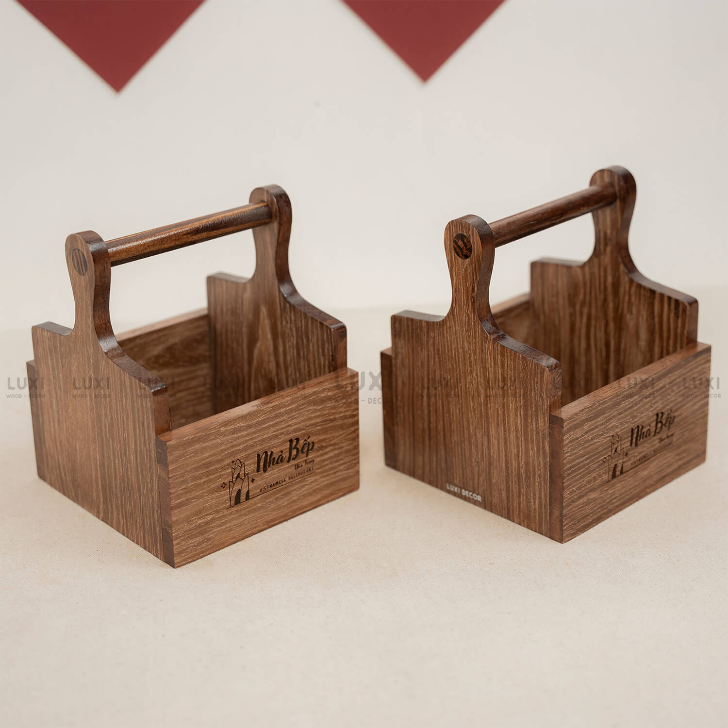 KHAY GỖ ĐỰNG GIA VỊ 1 NGĂN – FREE KHẮC LOGO