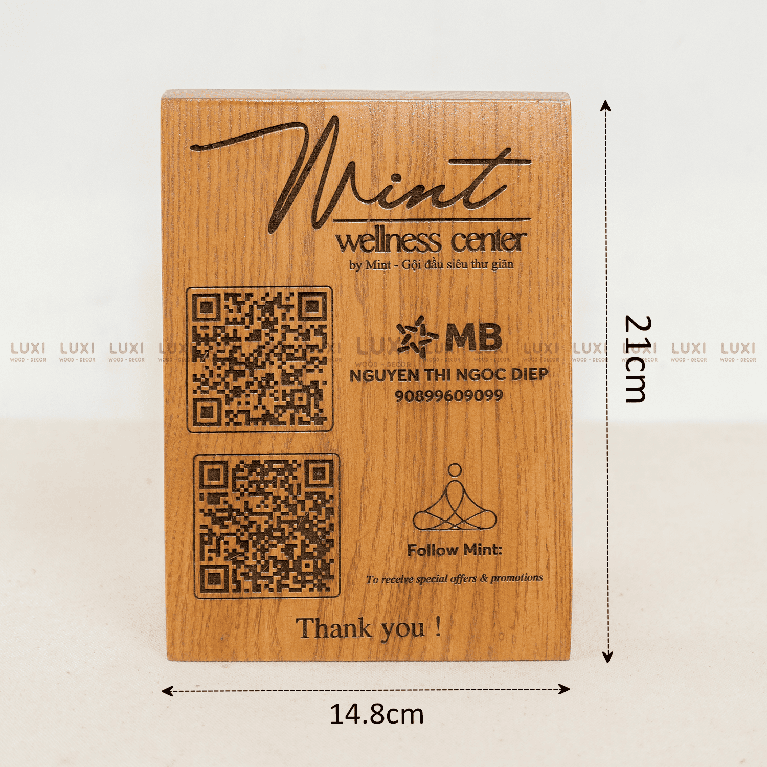 BẢNG QUÉT MÃ QR CHỮ L - MIỄN PHÍ KHẮC LASER VÀ IN UV