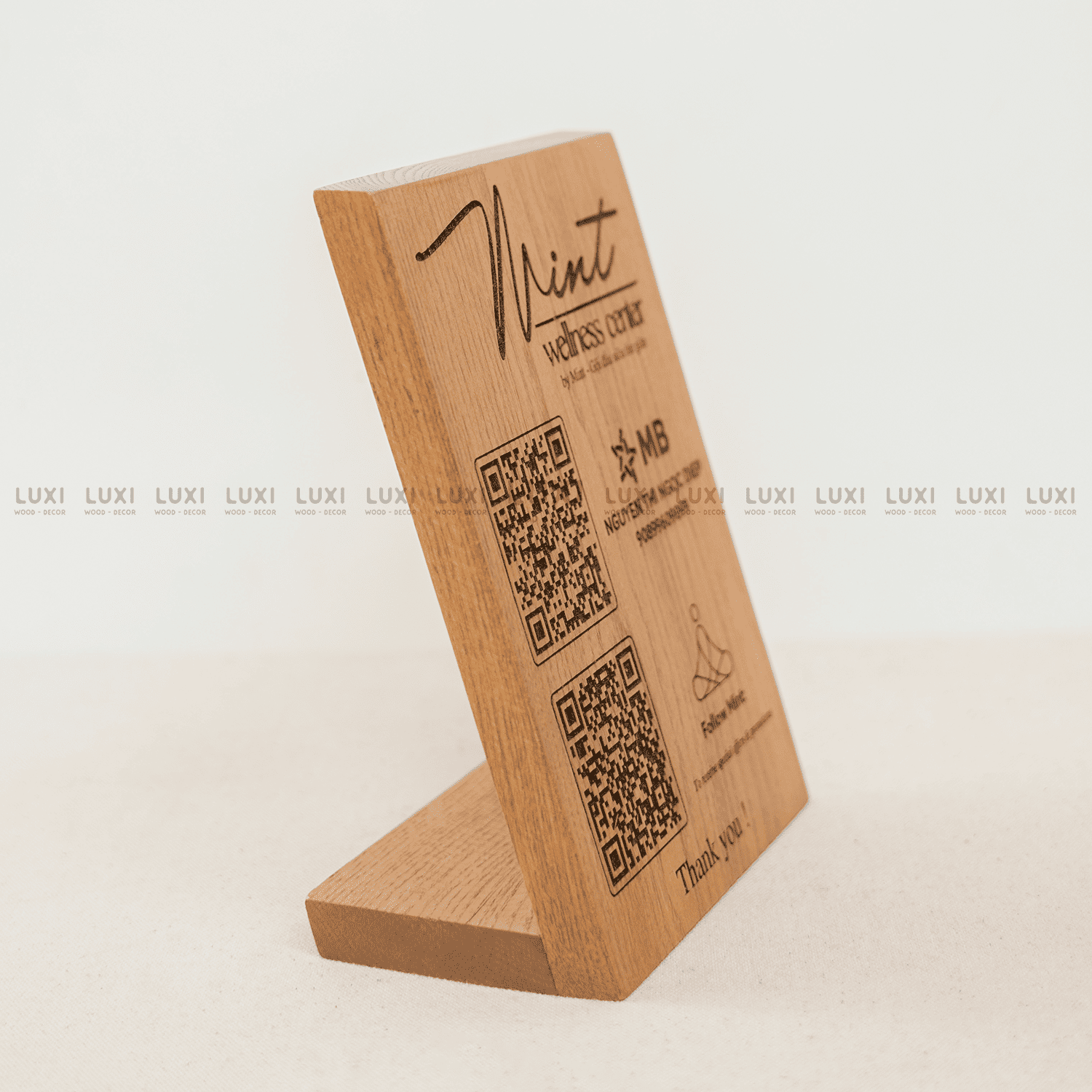 BẢNG QUÉT MÃ QR CHỮ L - MIỄN PHÍ KHẮC LASER VÀ IN UV