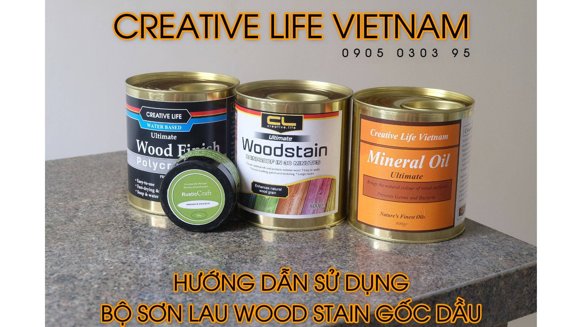 SƠN LAU GỖ MINERAL OIL (DẦU KHOÁNG TỰ NHIÊN DƯỠNG GỖ), XUẤT XỨ TỰ NHIÊN, AN TOÀN CHO SỨC KHỎE, DỄ SỬ DỤNG - LUXI DECOR