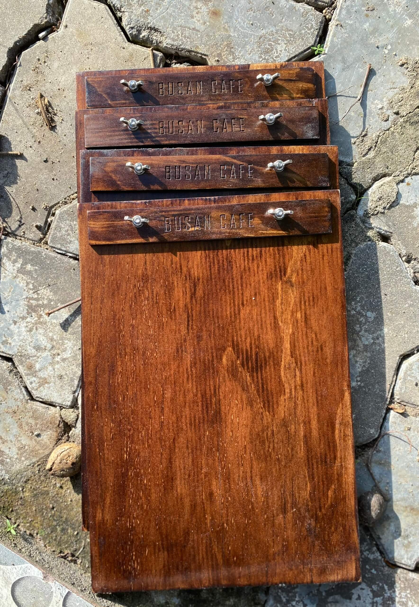 MENU GỖ VÍT ĐỒNG A4, A5 FREE KHẮC LOGO