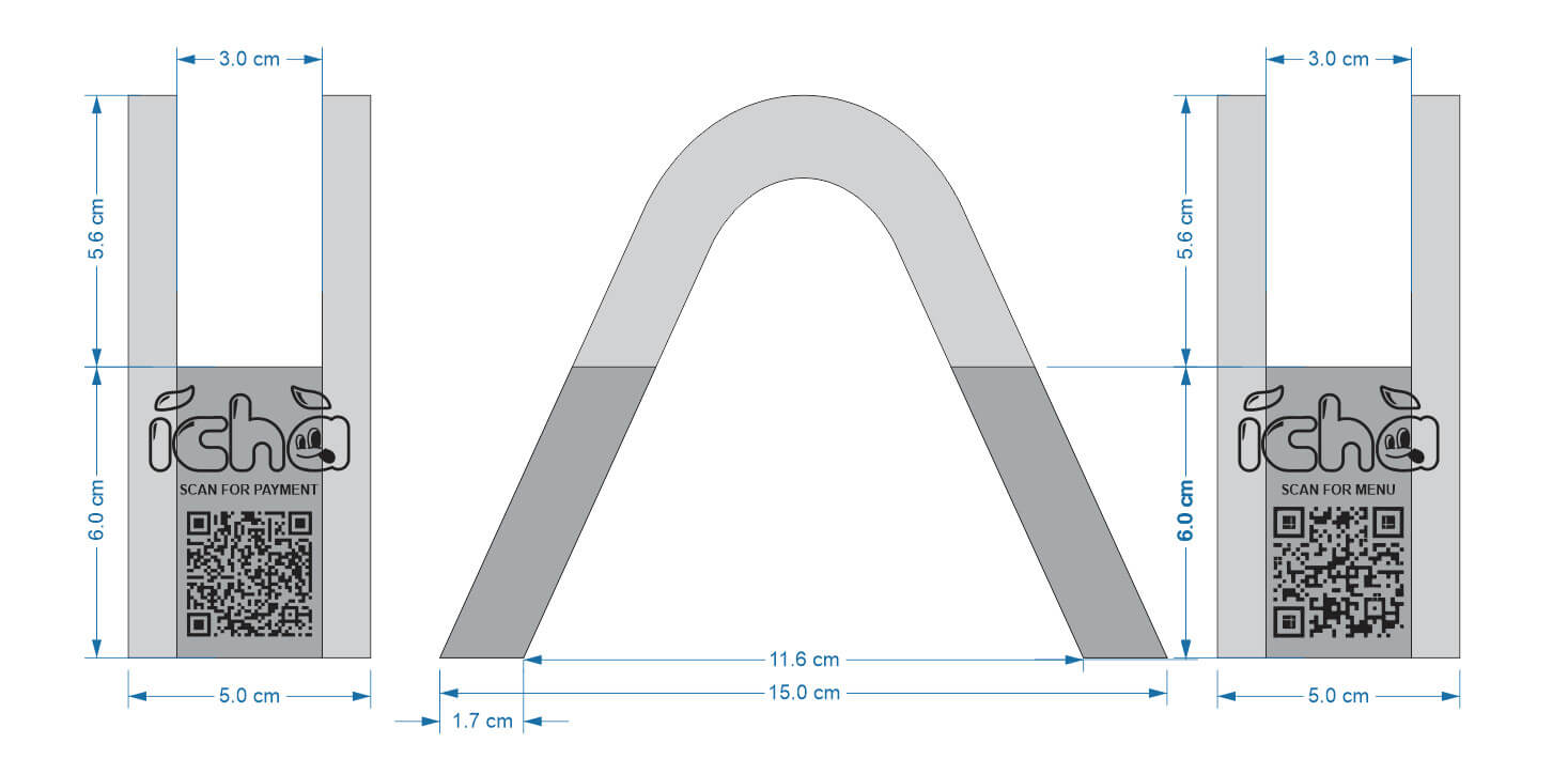 KỆ ĐỂ GIẤY ĂN HÌNH CHỮ V NGƯỢC - LUXI DECOR