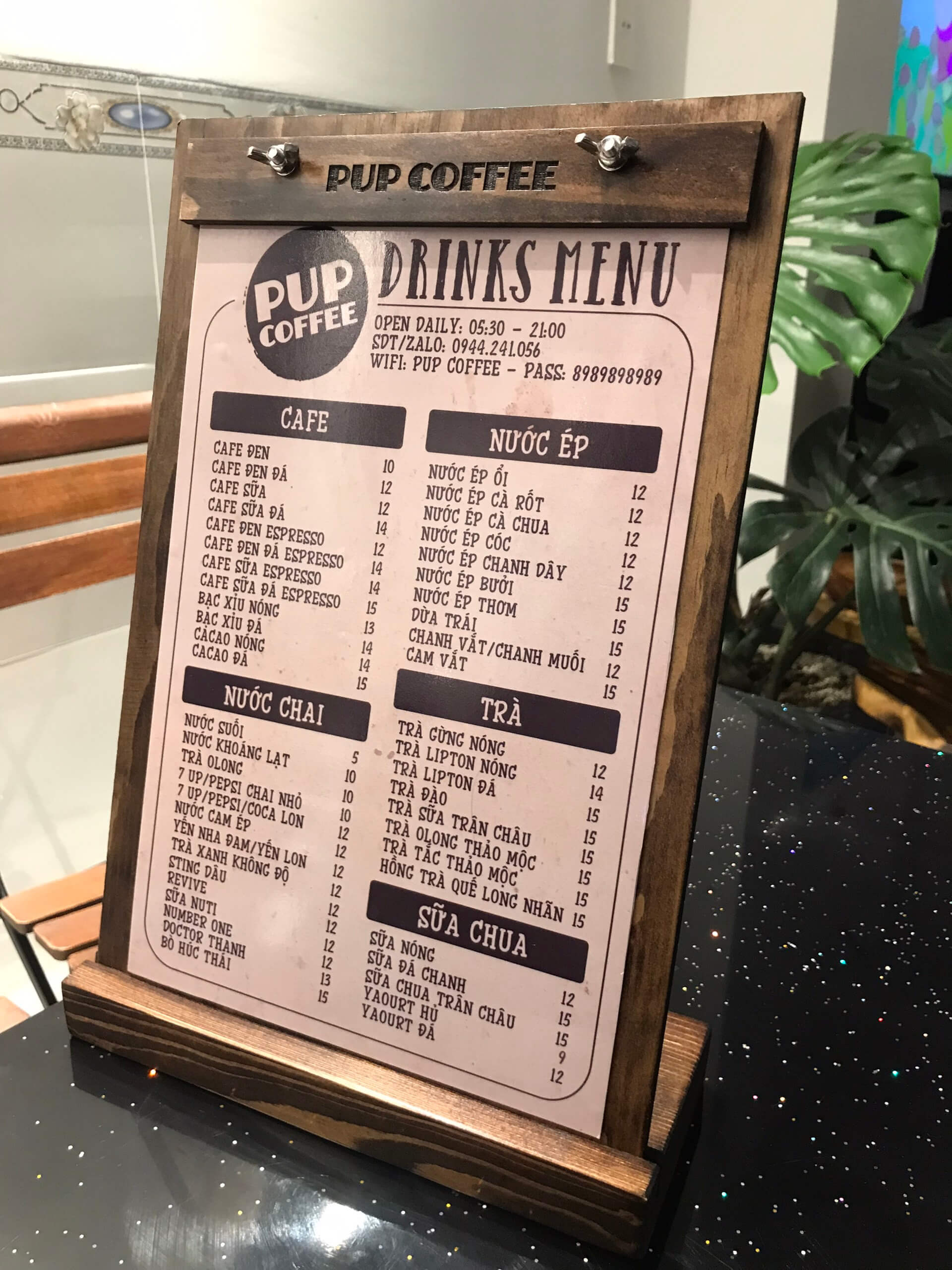 MENU SIZE A4, A5 KÈM ĐẾ GỖ (FREE KHẮC LOGO) - LUXI DECOR